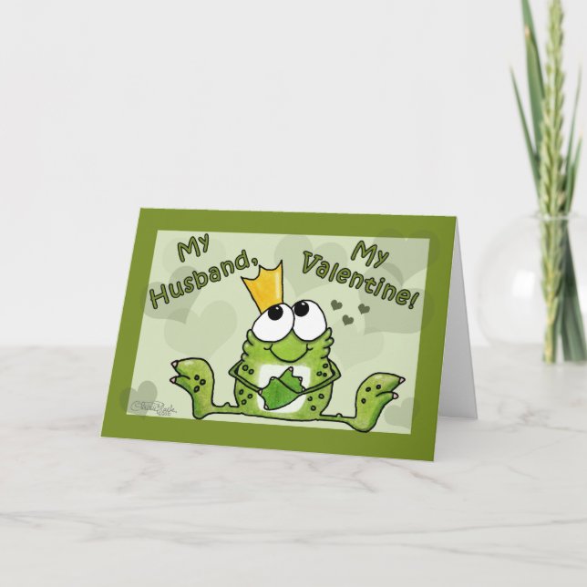 Frog Prince Valentine for Husband Holiday Card (Front)