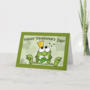 Frog Prince Valentine Holiday Card
