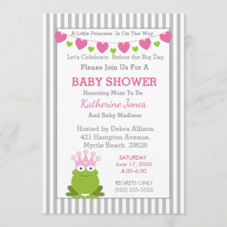 Frog Princess Baby Shower Invitation