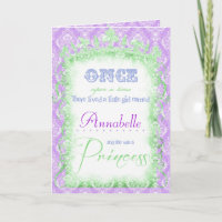 Frog Princess birthday photo invitation