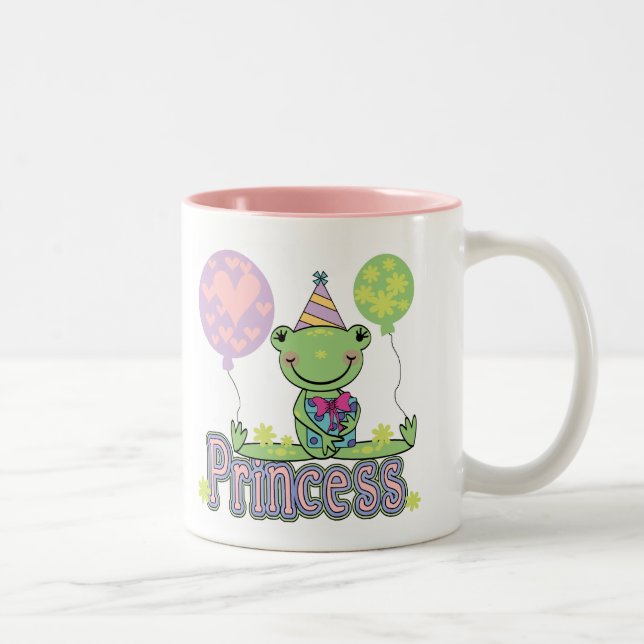 Frog Princess Birthday Tshirts and Gifts Two-Tone Coffee Mug (Right)