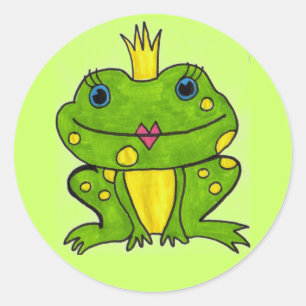 Frog Princess Classic Round Sticker