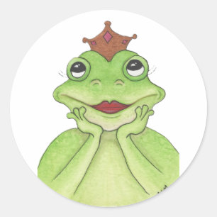 Frog Princess Classic Round Sticker