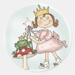 Frog Princess Classic Round Sticker