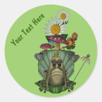 Frog Princess On Throne Cute Sticker