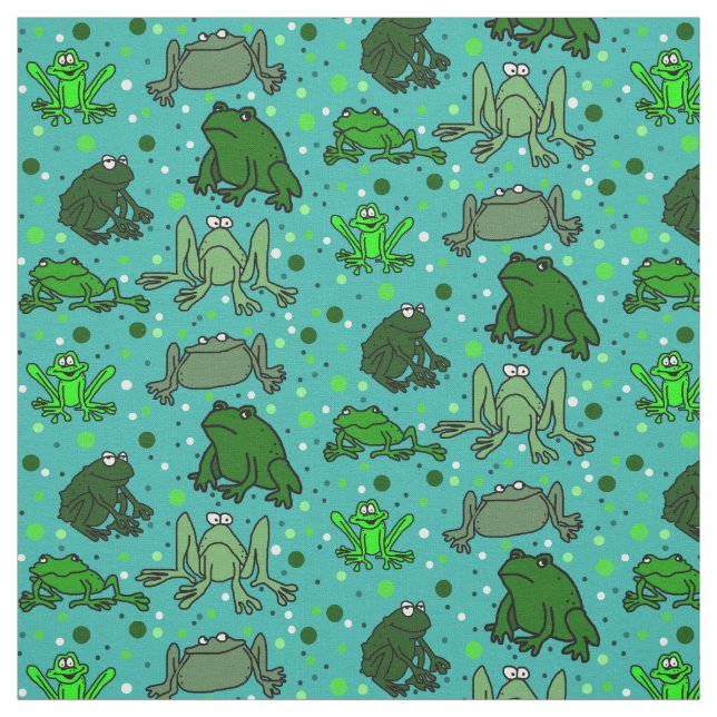Frog Print Fabric (Swatch)