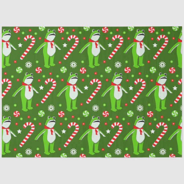 Frog Protest Resist Christmas Holiday  Tissue Paper (Front)