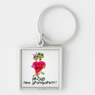 Frog Proud Grandparent of Boy Gifts Key Ring