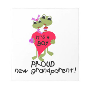 Frog Proud Grandparent of Boy Gifts Notepad