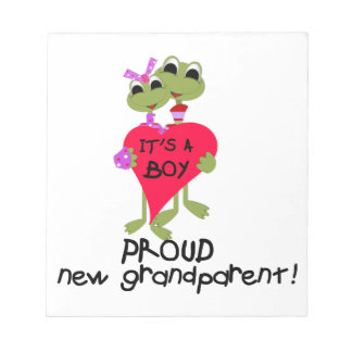 Frog Proud Grandparent of Boy Gifts Notepad