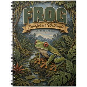 Frog Rainforest Wetlands POPCUT Notebook
