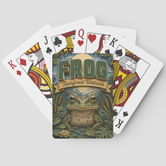 Frog Rainforest Wetlands POPCUT Playing Cards (Back)