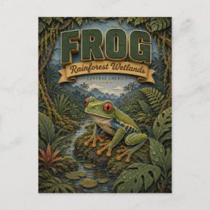 Frog Rainforest Wetlands POPCUT Postcard
