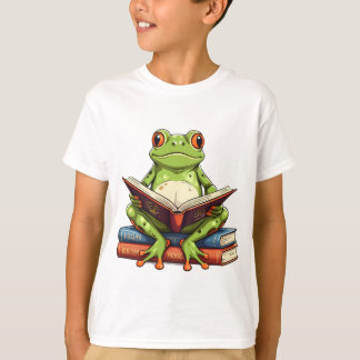 Frog Reading a Book T-Shirt