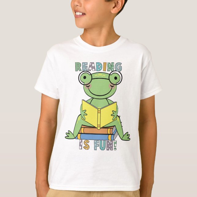 Frog Reading is Fun T-shirts and Gifts (Front)
