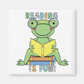 Frog - Reading is Fun Tshirts and Gifts Magnet