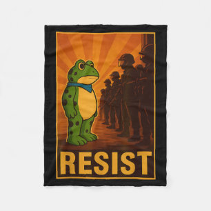 Frog Resist Rtland Frog Protest - Rtland Frog Acti Fleece Blanket