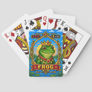 Frog Retro 8-Bit Pixel Art Playing Cards