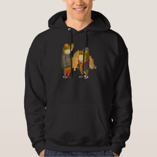 Frog Riding Bicycle Cute Frogs Animal Graphic Hoodie