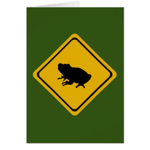 frog road sign