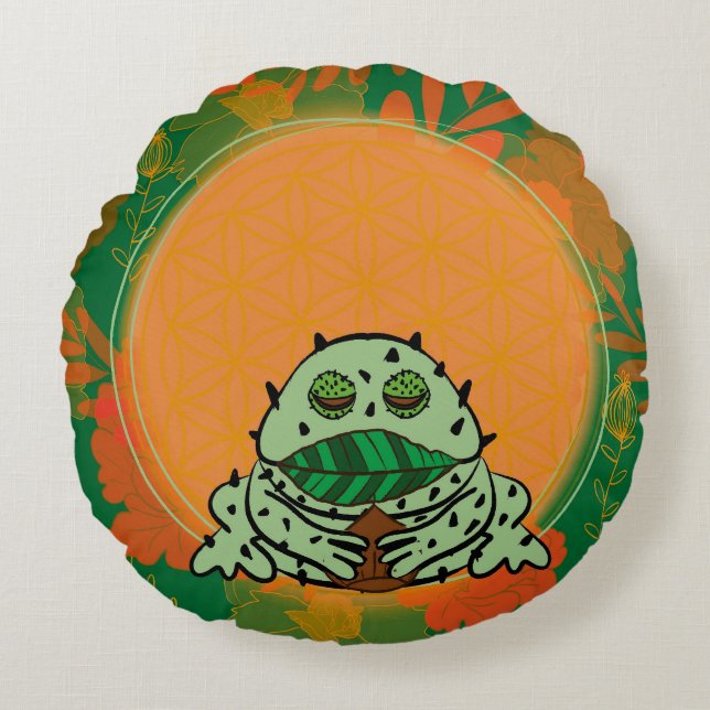 frog round cushion (Front)