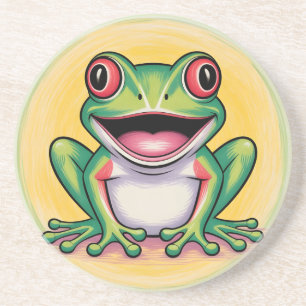 Frog’s Gentle Smile Coaster