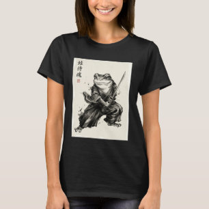 Frog Samurai Katana Sword Japanese Ink Art Ukiyo-e T-Shirt