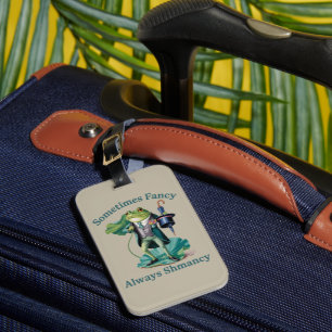 Frog Sarcastic Sometimes Fancy Always Shmancy  Luggage Tag