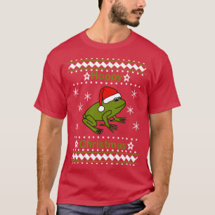 Frog Says Hoppy Christmas  T-Shirt