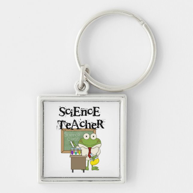 Frog Science Teacher Key Ring (Front)