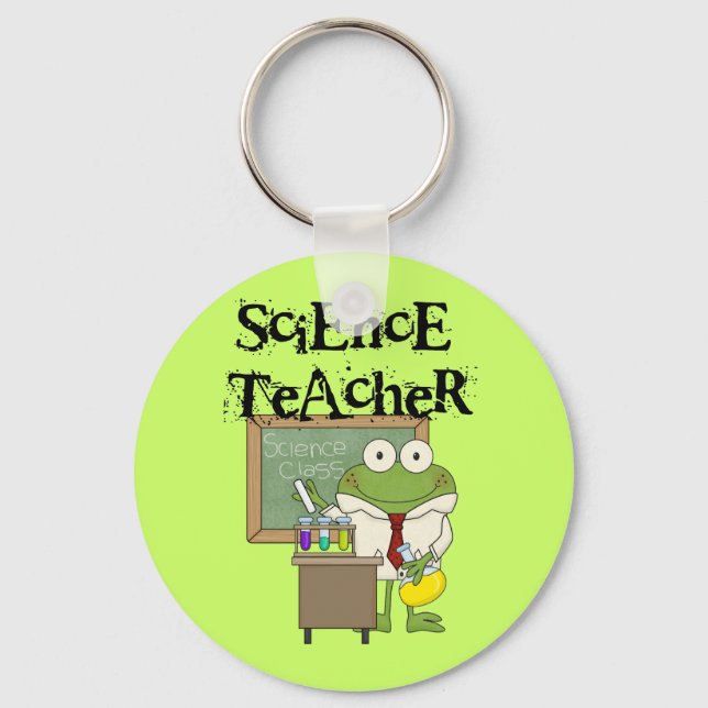 Frog Science Teacher Key Ring (Front)