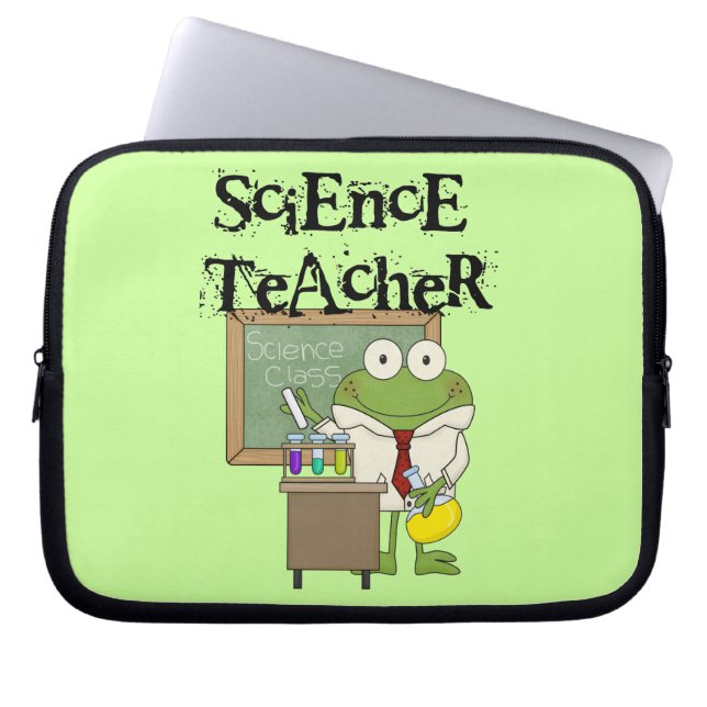 Frog Science Teacher Laptop Sleeve (Front)