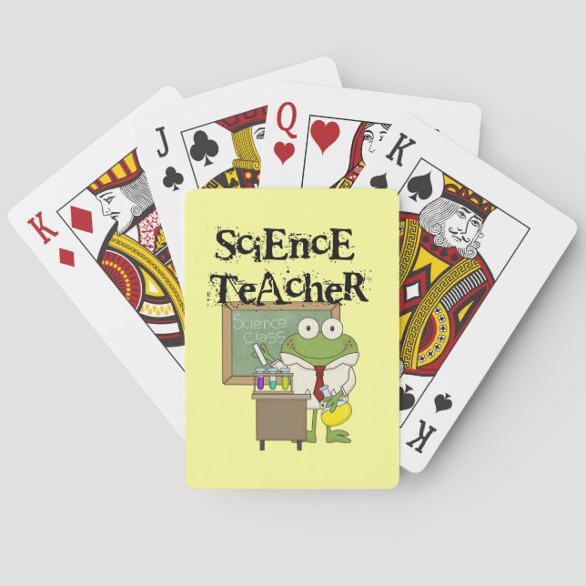 Frog Science Teacher Playing Cards (Back)