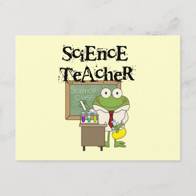 Frog Science Teacher Postcard (Front)
