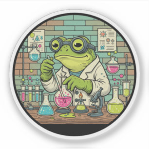 Frog Scientist Chemist - Funny Vintage Lab Work