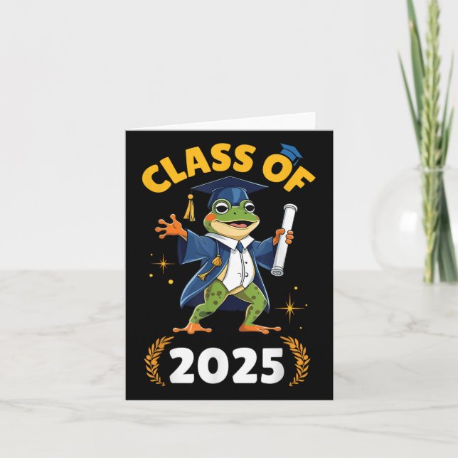 Frog Senior Cl Of 2025 Graduate School College Uni Card (Front)