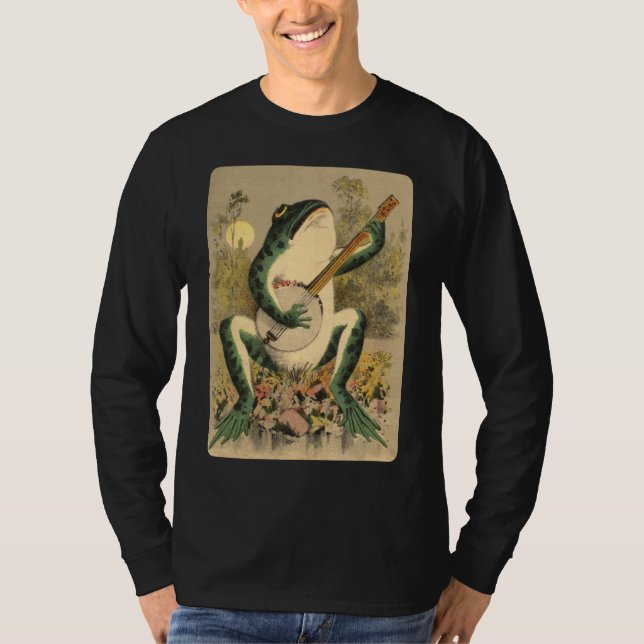 Frog Serenade black long sleeve T-Shirt (Front)