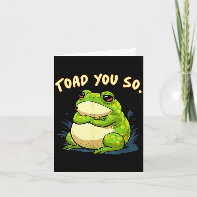 Frog Shirt Toad You So Funny Toad Meme  Card (Front)
