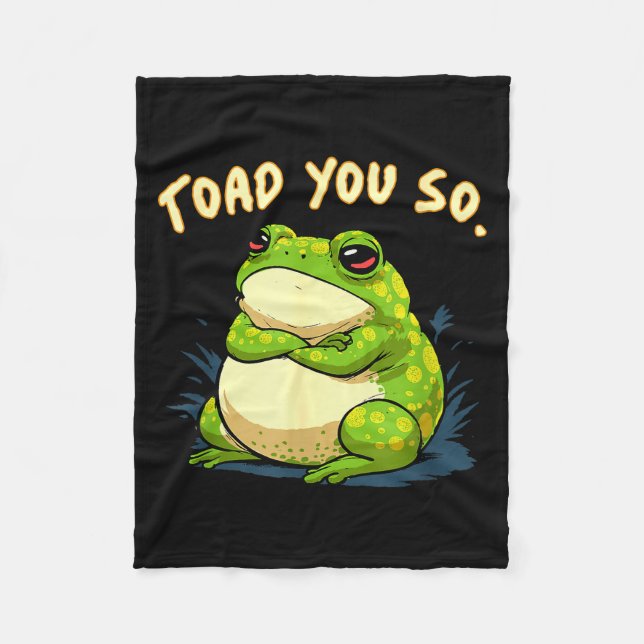 Frog Shirt Toad You So Funny Toad Meme  Fleece Blanket (Front)