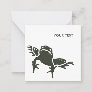 Frog Silhouette Personalised Note Card