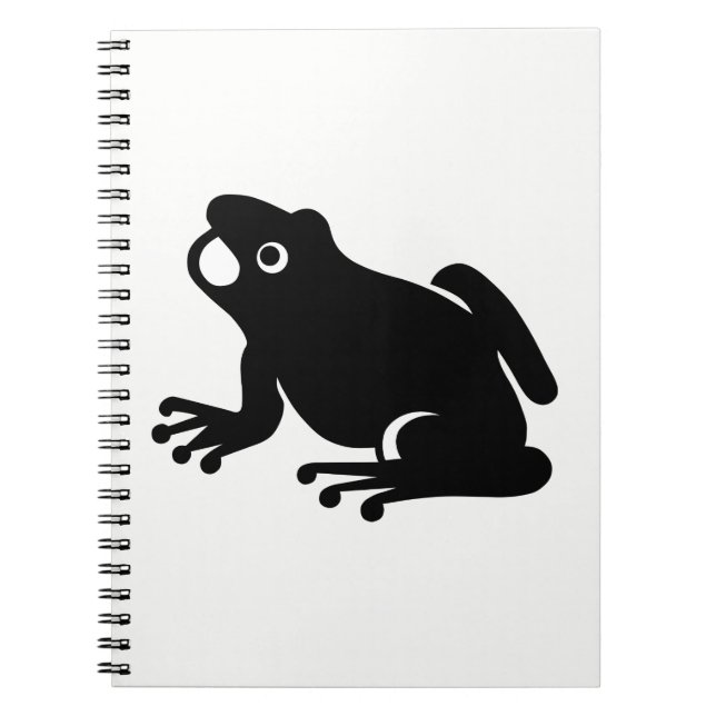 Frog Silhouette Spiral Notebook (Front)