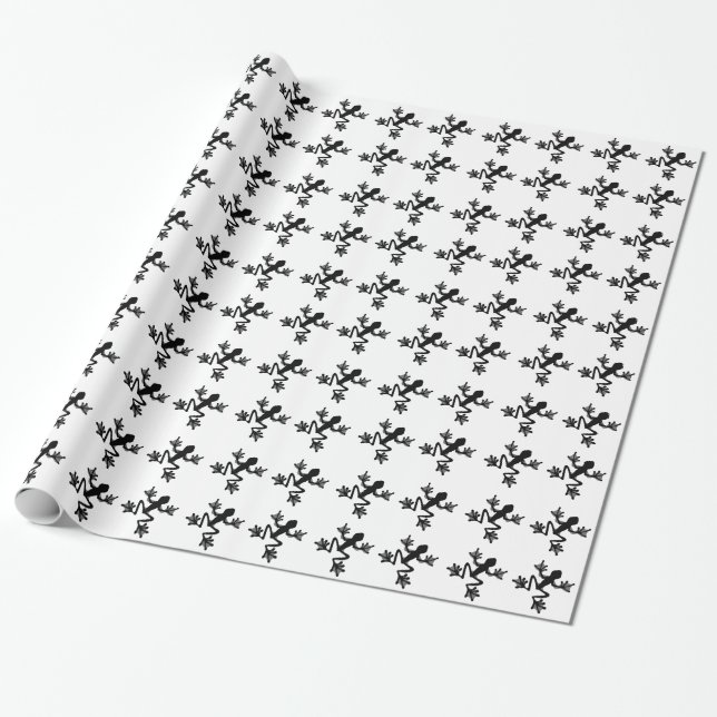 Frog Silhouette Wrapping Paper (Unrolled)