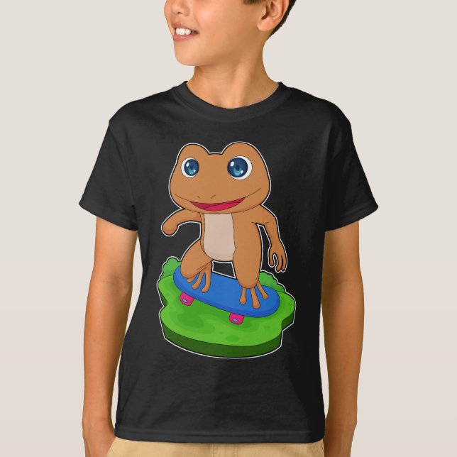 Frog Skater Skateboard Sports T-Shirt (Front)