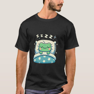 Frog Sleeping In Bed At Night Time T-Shirt