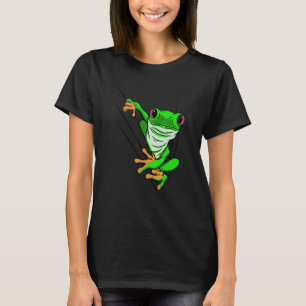 frog small mini pocket green cute toxic T-Shirt