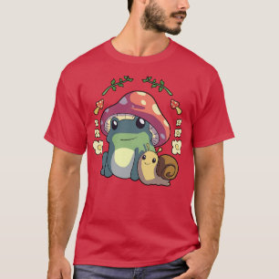 Frog Snail Mushroom Aesthetic Cute Vintage Art T-Shirt