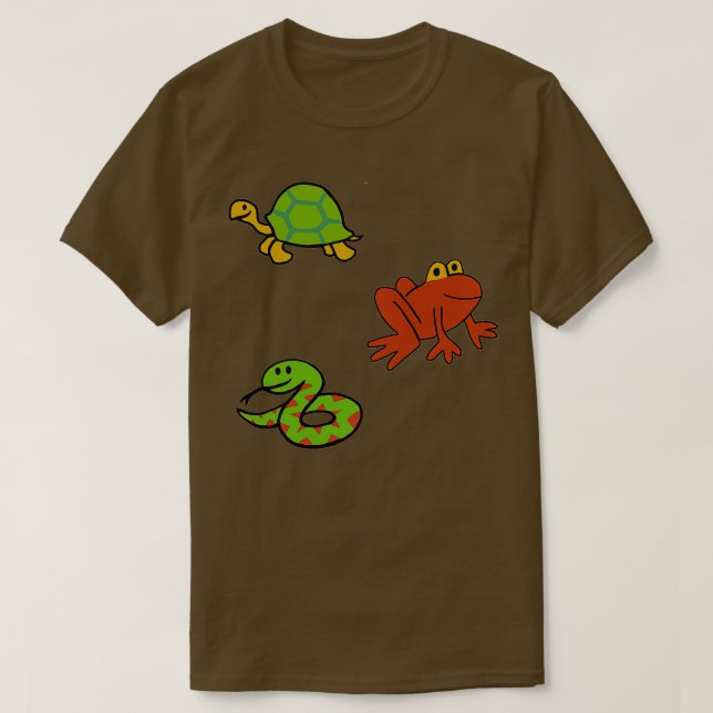 Frog Snake Turtle sticker pack frog snake turtle a T-Shirt (Design Front)