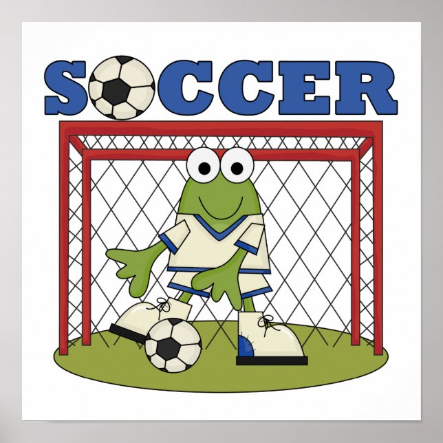 Frog Soccer Goalie T-shirts and Gifts Poster (Front)
