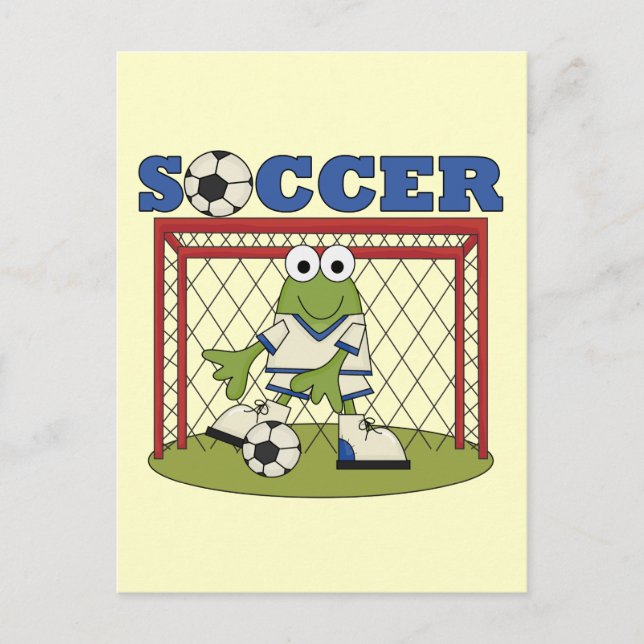 Frog Soccer Goalie Tshirts and Gifts Postcard (Front)