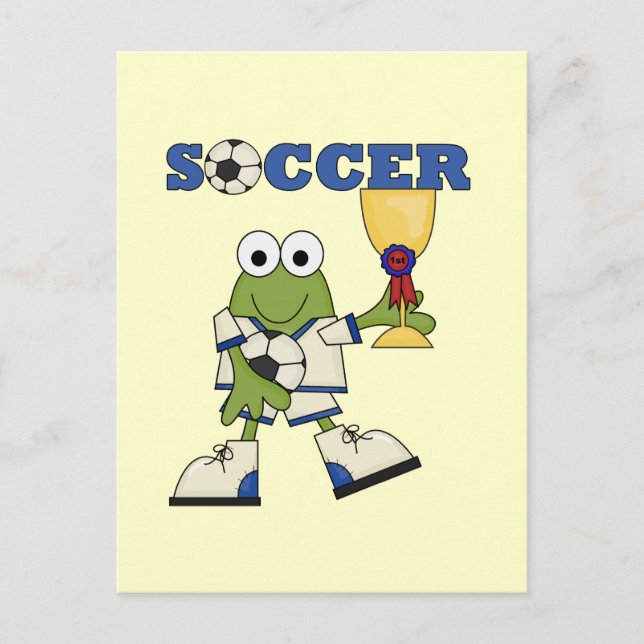 Frog Soccer Tshirts and Gifts Postcard (Front)